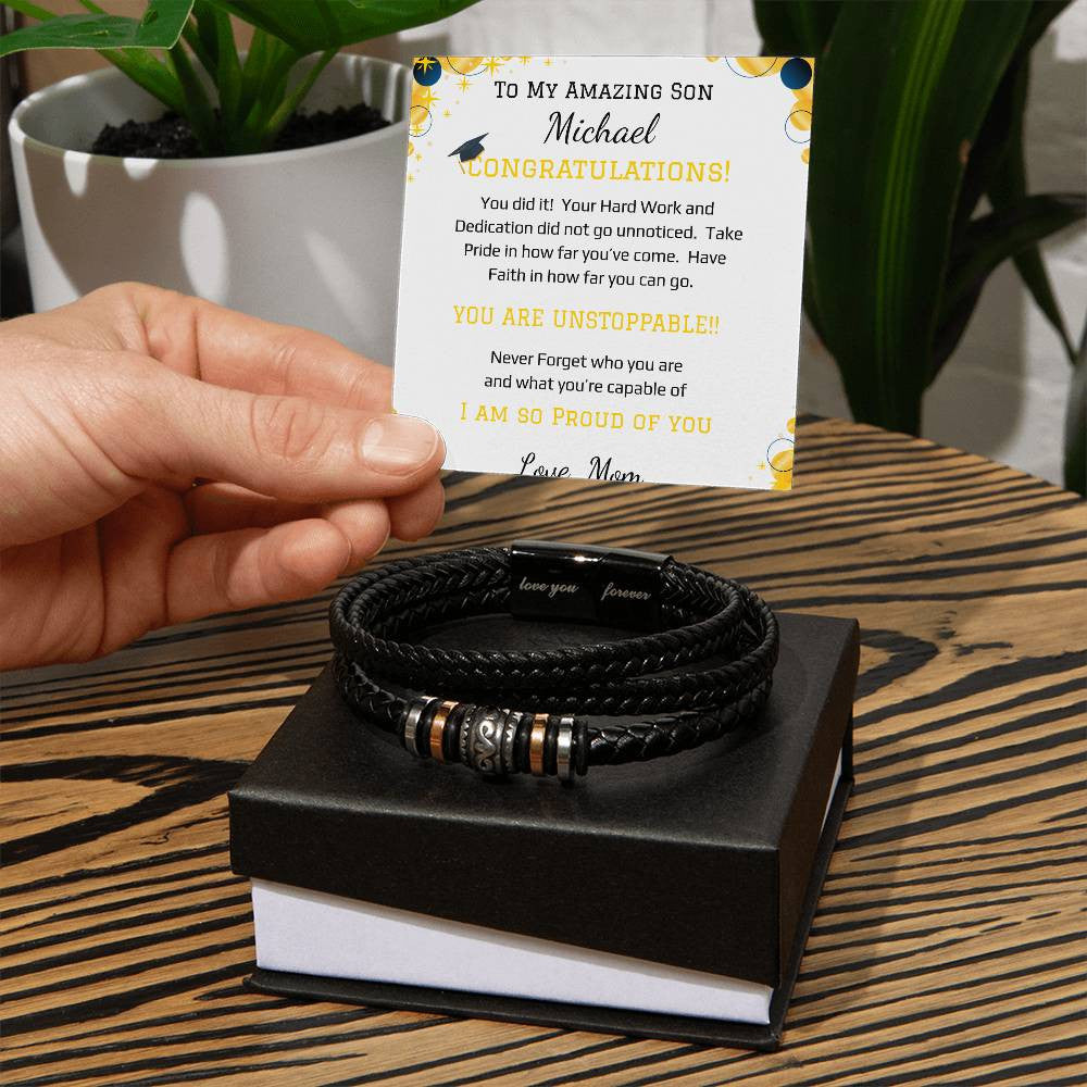 Son's Graduation - Love You Forever Bracelet