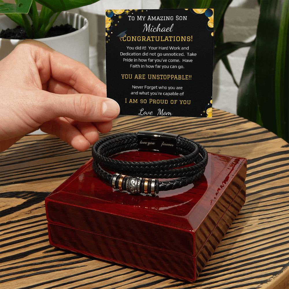 Son's Graduation - Love You Forever Bracelet
