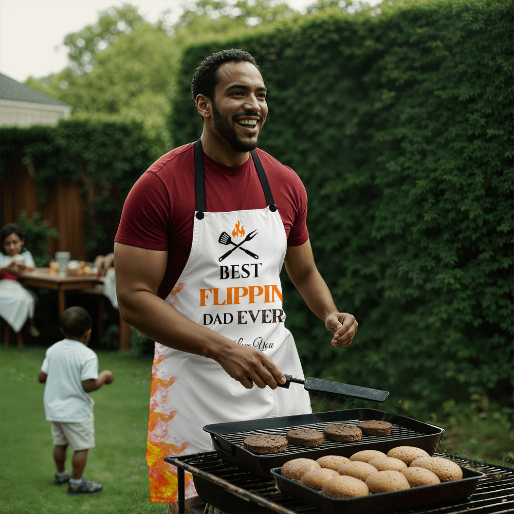 King of the Grill/ Best Flippin Dad BBQ Platter and Apron