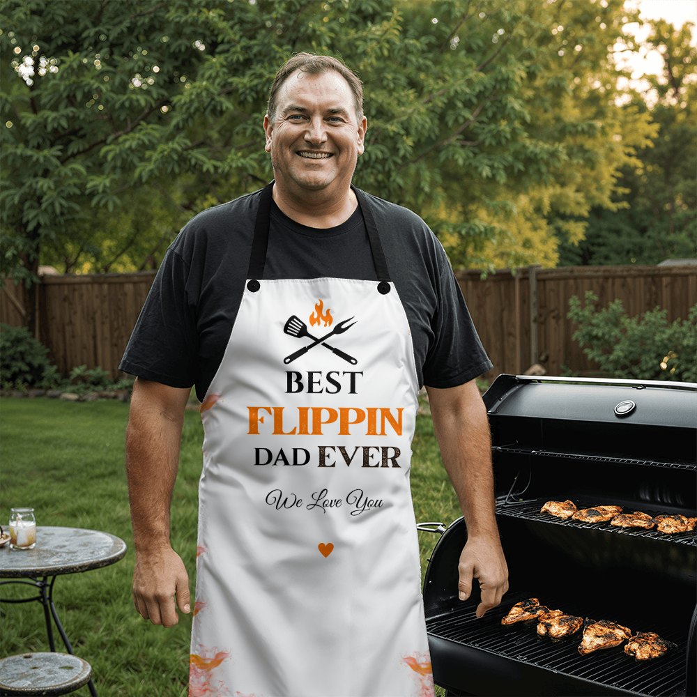 King of the Grill/ Best Flippin Dad BBQ Platter and Apron