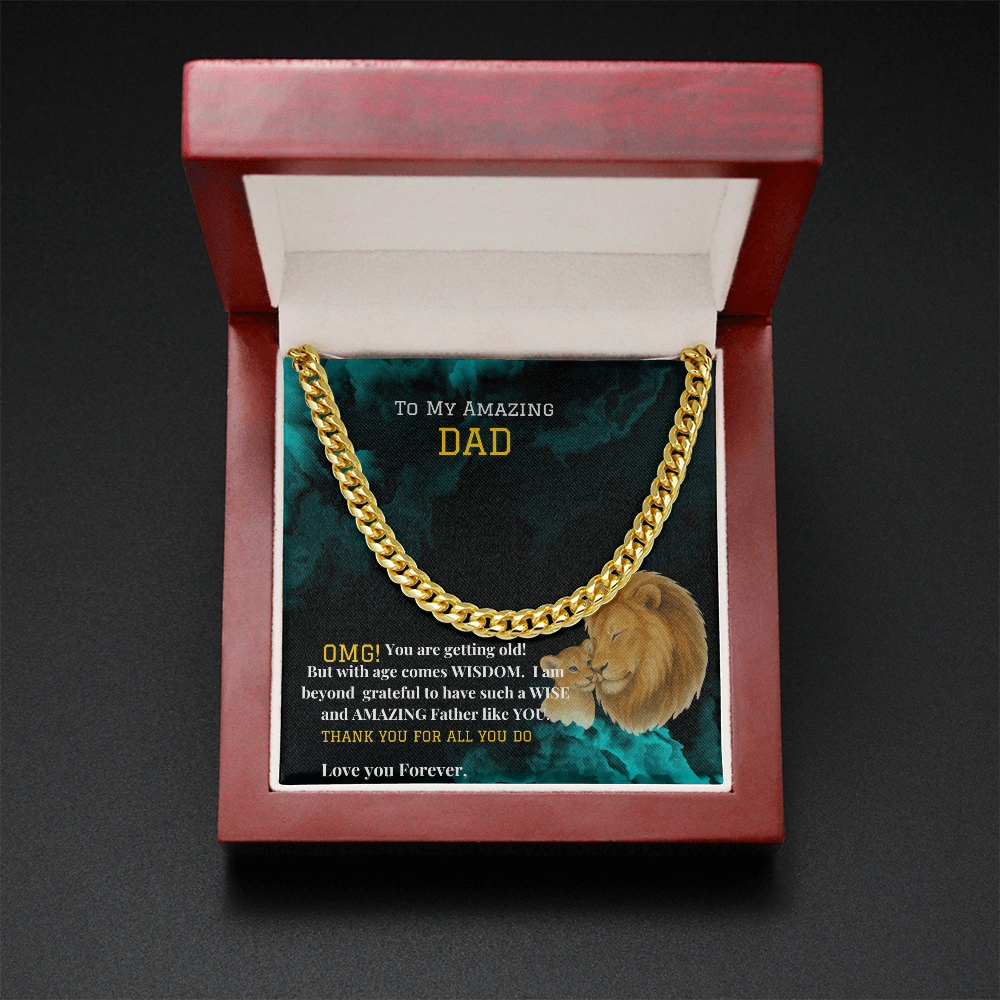 Cuban Link Chain w/ Luxury Box - To My Amazing Dad