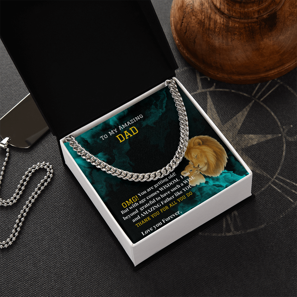 Cuban Link Chain w/ Luxury Box - To My Amazing Dad