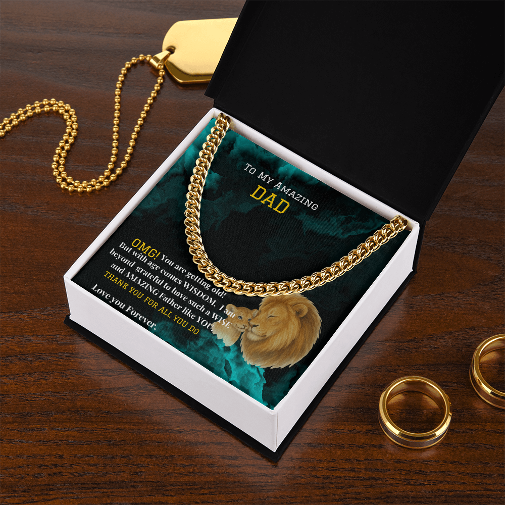 Cuban Link Chain w/ Luxury Box - To My Amazing Dad