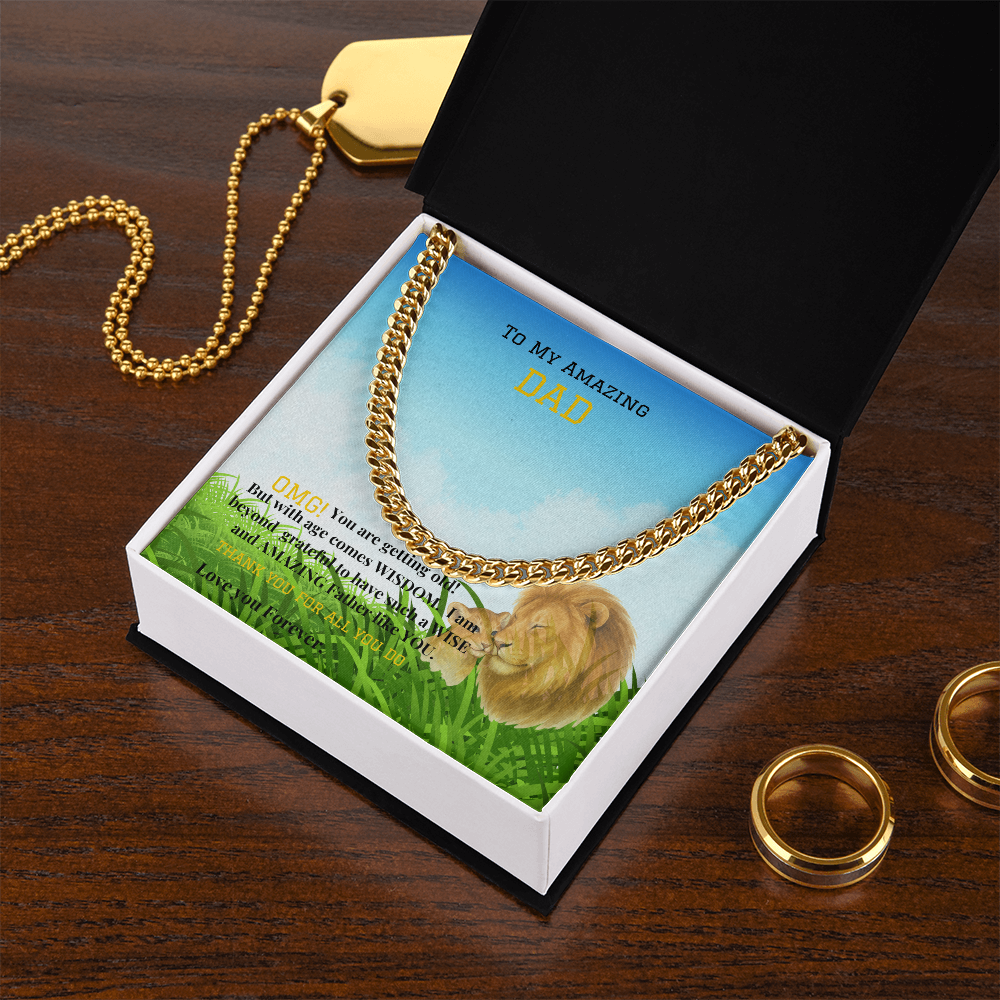 Cuban Link Chain w/ Luxury Box - To My Amazing Dad