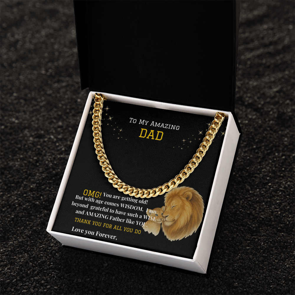 Cuban Link Chain w/ Luxury Box - To My Amazing Dad
