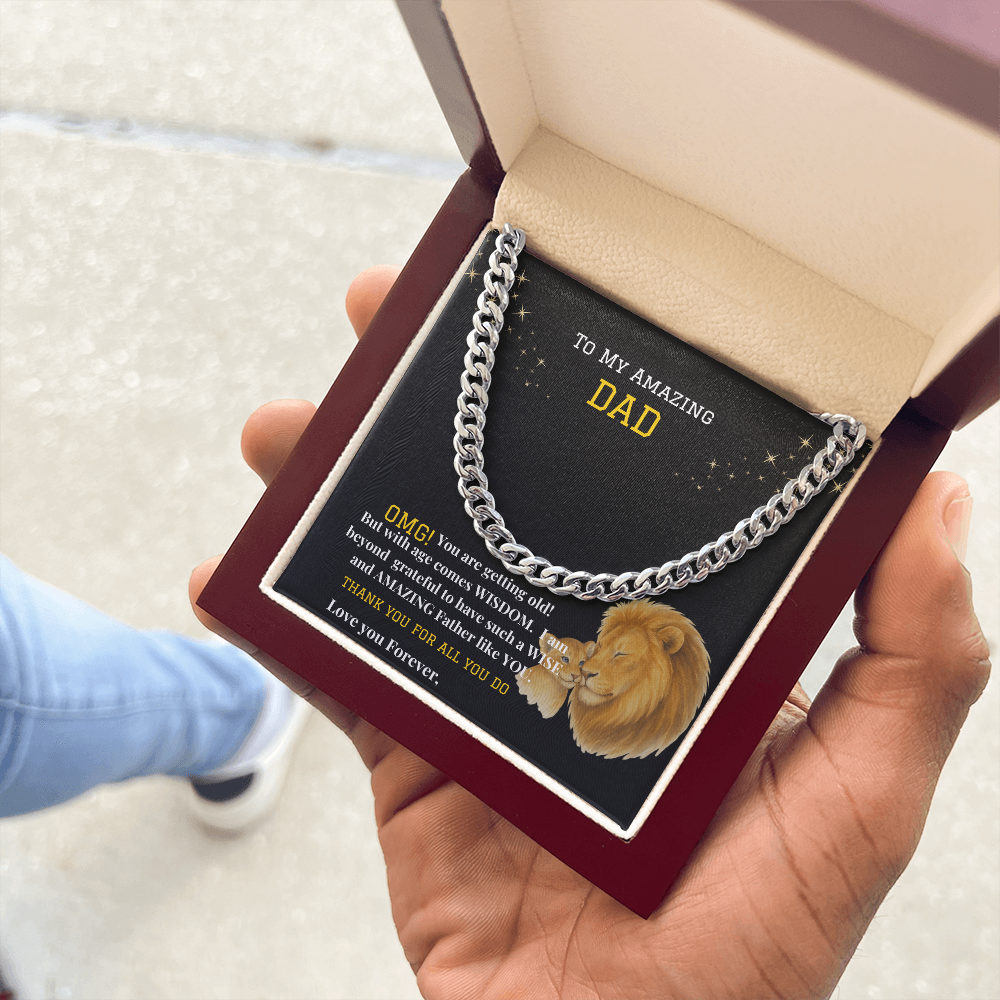 Cuban Link Chain w/ Luxury Box - To My Amazing Dad