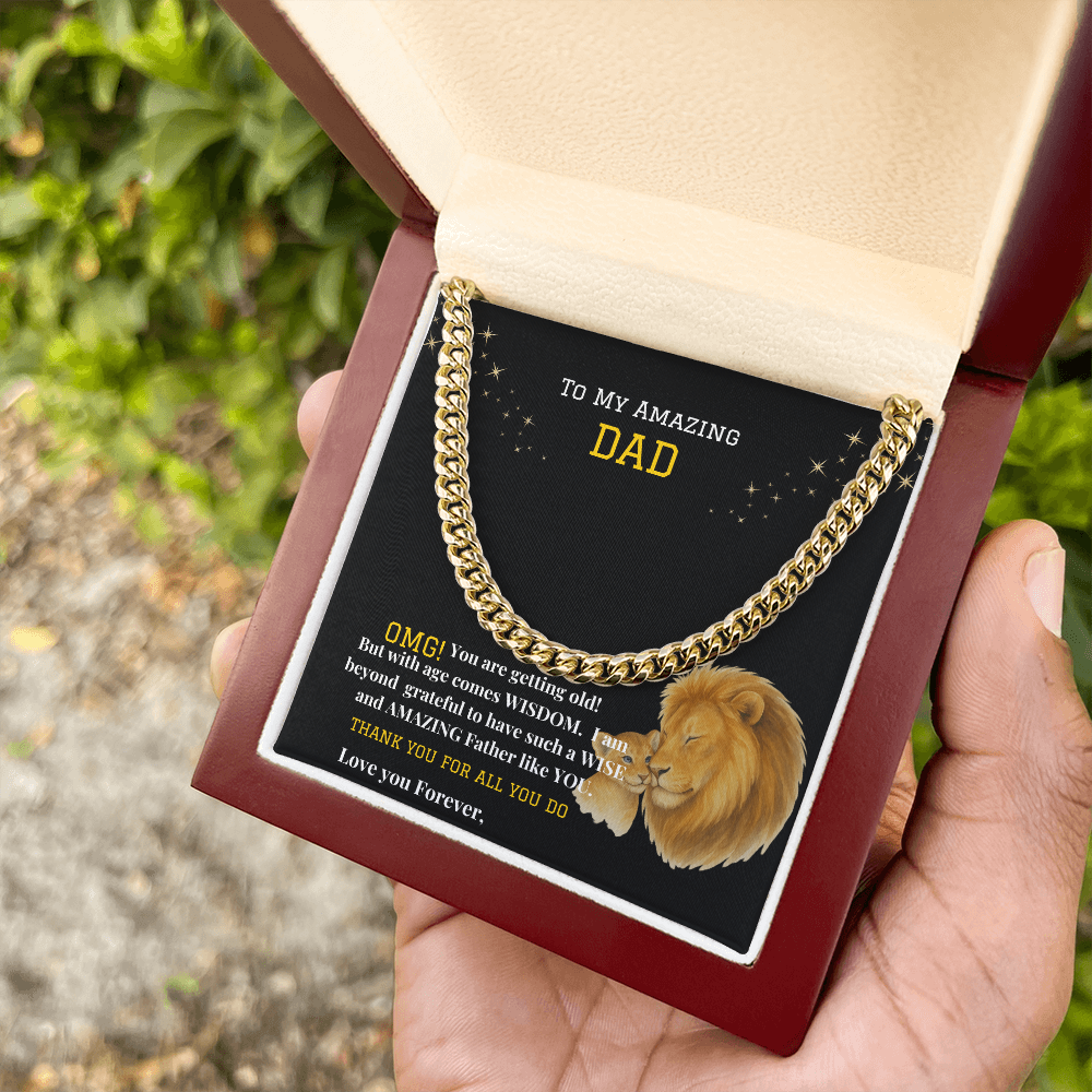Cuban Link Chain w/ Luxury Box - To My Amazing Dad