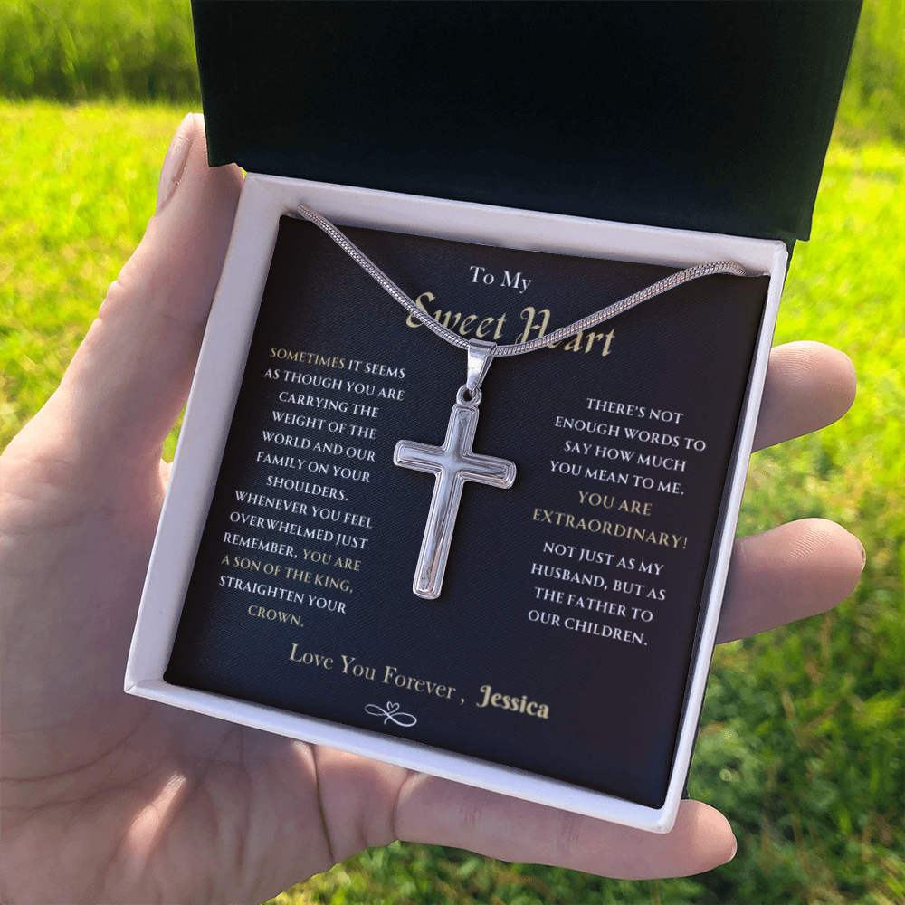 To My Man - Cross Necklace