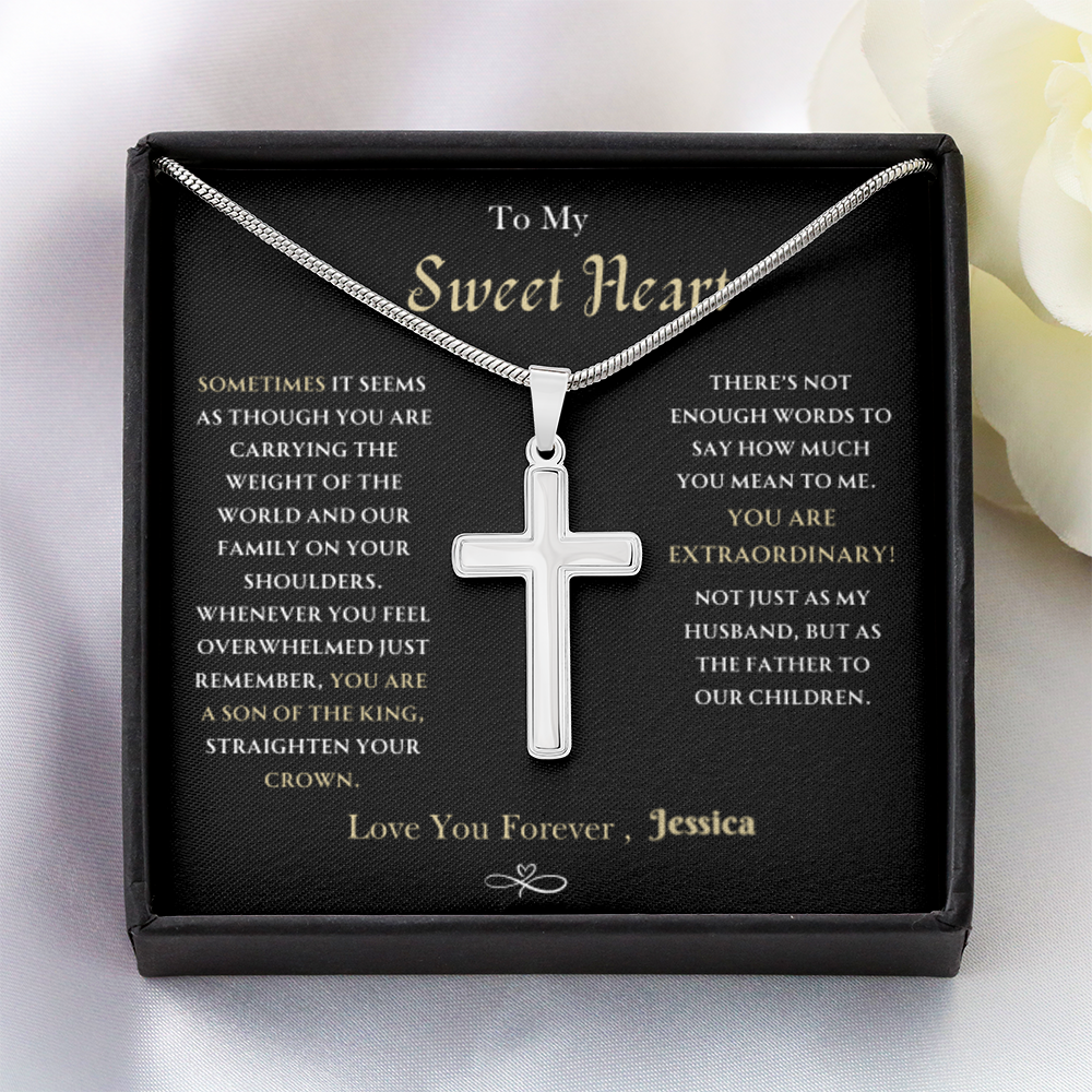 To My Man - Cross Necklace