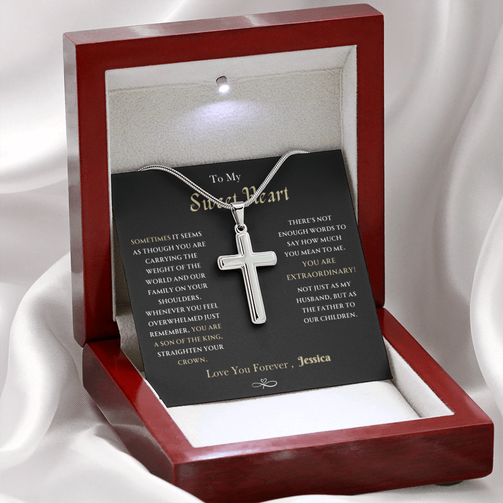To My Man - Cross Necklace