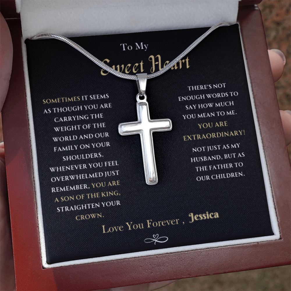 To My Man - Cross Necklace