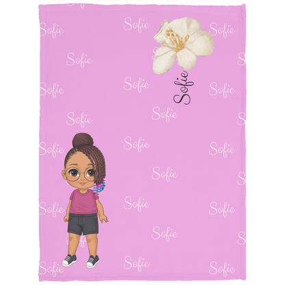 Luxurious Cozy Plush Fleece Named Baby/Toddler Blanket