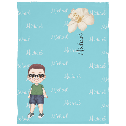 Luxurious Cozy Plush Fleece Named Baby/Toddler Blanket