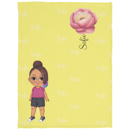 Luxurious Cozy Plush Fleece Named Baby/Toddler Blanket