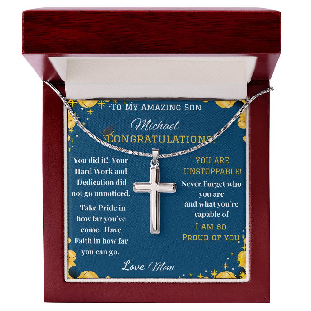 Stainless Cross Necklace - You're Unstoppable