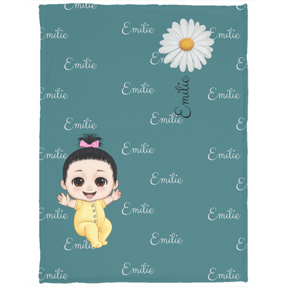 Luxurious Cozy Plush Fleece Named Baby/Toddler Blanket