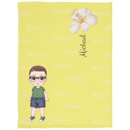 Luxurious Cozy Plush Fleece Named Baby/Toddler Blanket