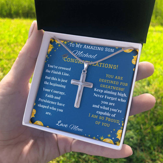 Stainless Cross Necklace - Destined for Greatness