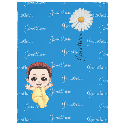 Luxurious Cozy Plush Fleece Named Baby/Toddler Blanket