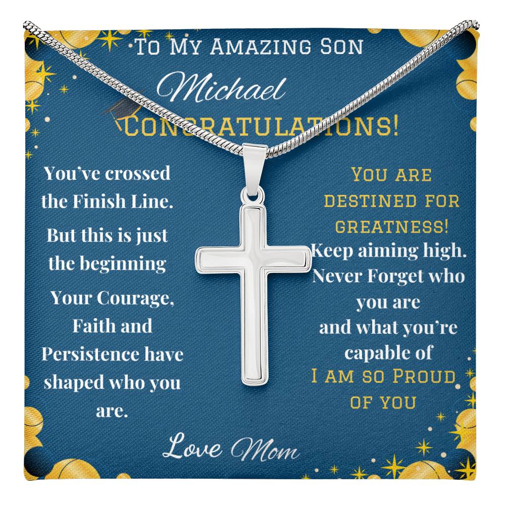 Stainless Cross Necklace - Destined for Greatness
