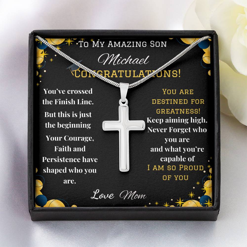 Stainless Cross Necklace - Destined for Greatness