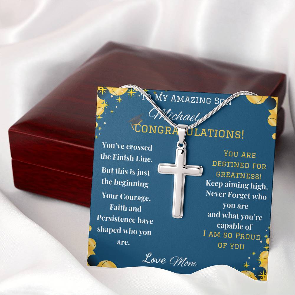 Stainless Cross Necklace - Destined for Greatness