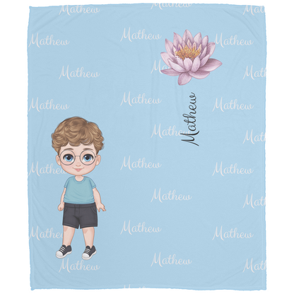 Luxurious Cozy Plush Fleece Named Baby/Toddler Blanket