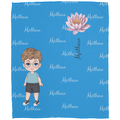 Luxurious Cozy Plush Fleece Named Baby/Toddler Blanket