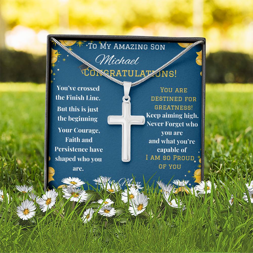 Stainless Cross Necklace - Destined for Greatness