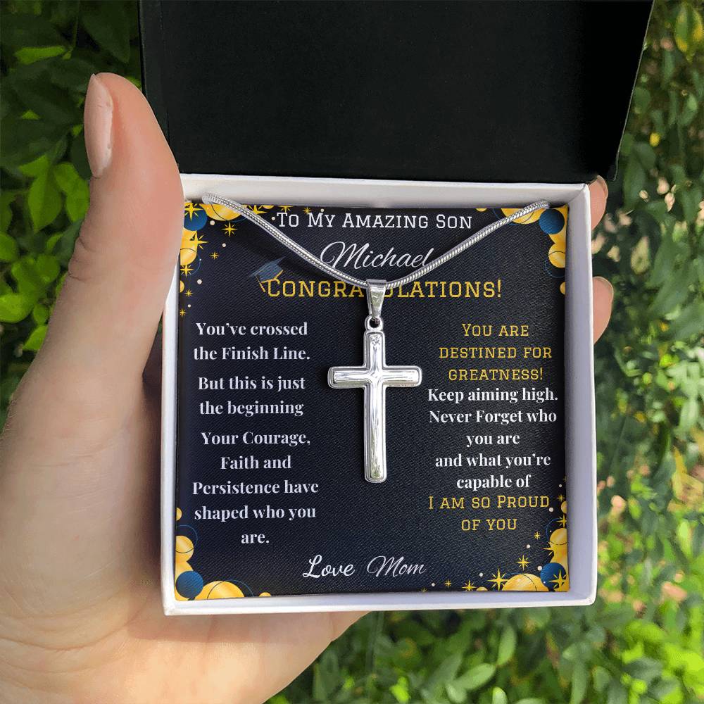 Stainless Cross Necklace - Destined for Greatness