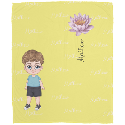 Luxurious Cozy Plush Fleece Named Baby/Toddler Blanket