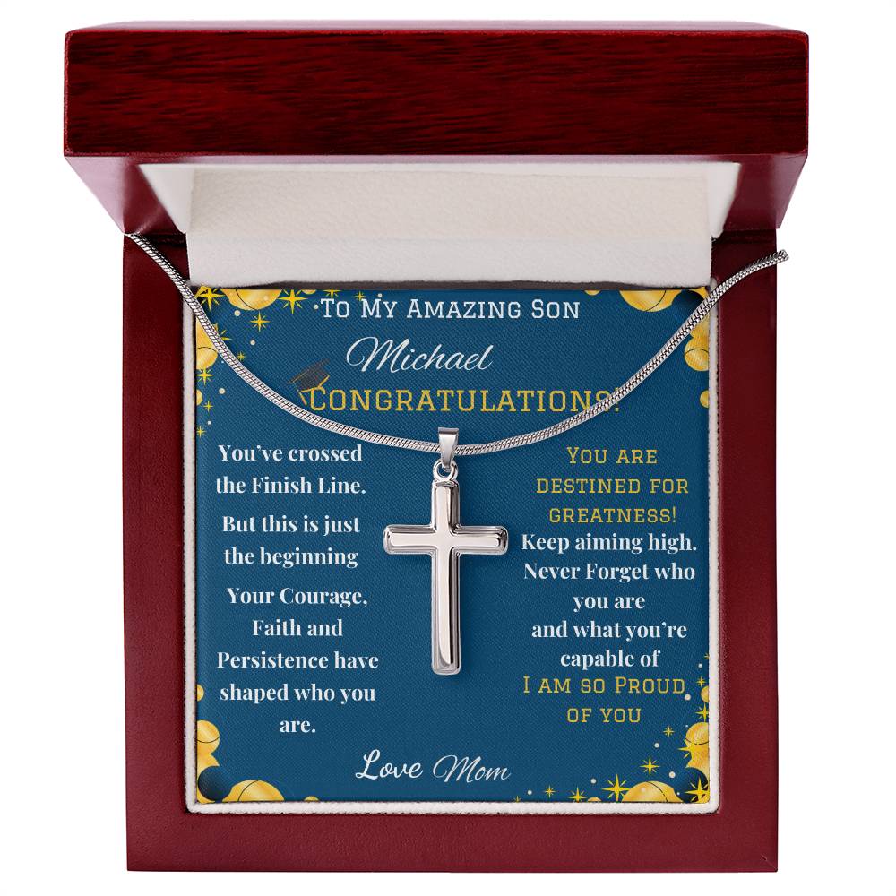 Stainless Cross Necklace - Destined for Greatness