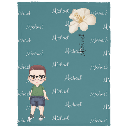 Luxurious Cozy Plush Fleece Named Baby/Toddler Blanket
