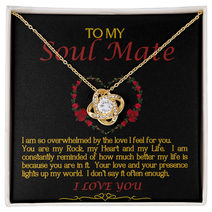 Love Knot Necklace/Soul Mate/Black