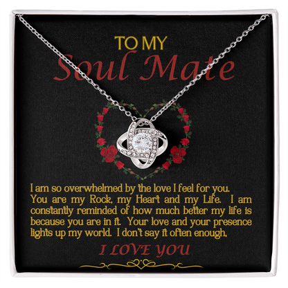 Love Knot Necklace/Soul Mate/Black