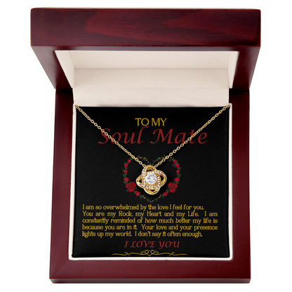 Love Knot Necklace/Soul Mate/Black