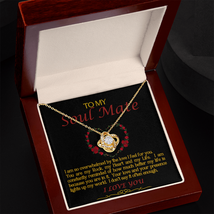 Love Knot Necklace/Soul Mate/Black