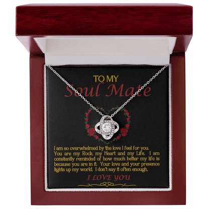 Love Knot Necklace/Soul Mate/Black
