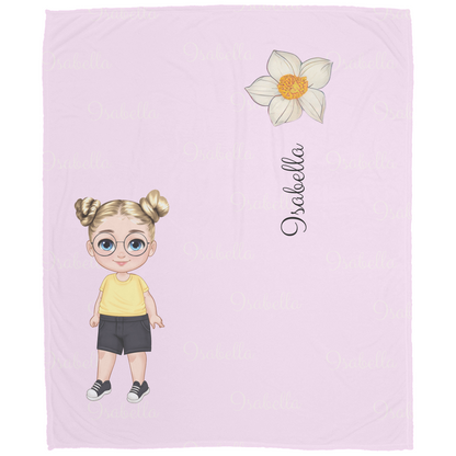 Luxurious Cozy Plush Fleece Named Baby/Toddler Blanket