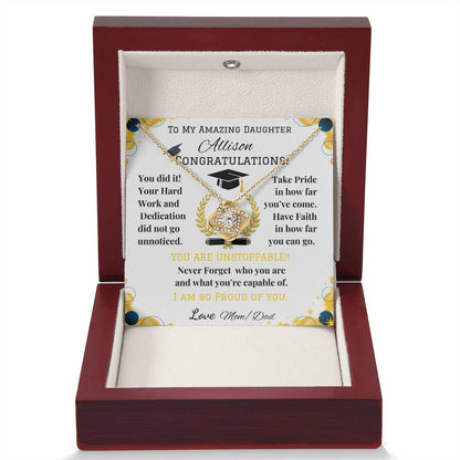 To My Amazing Daughter - Love Knot Necklace - Graduation