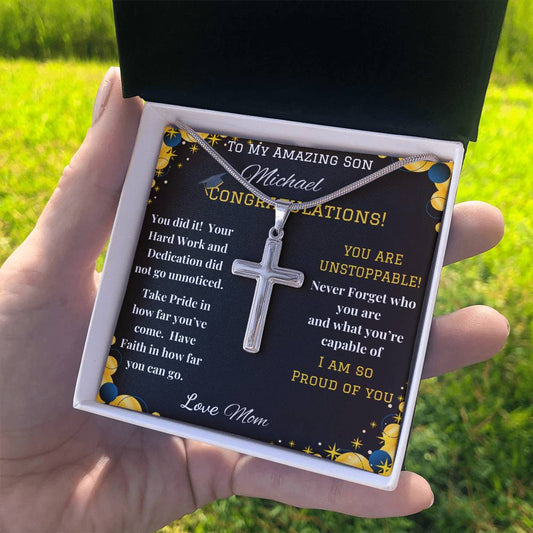 Stainless Cross Necklace - You're Unstoppable