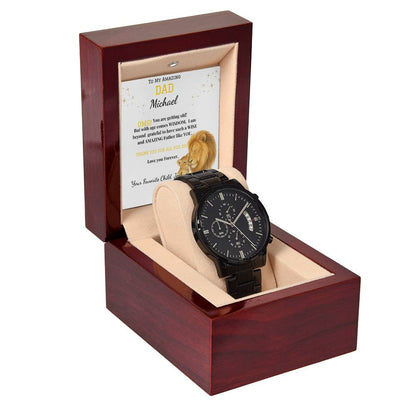 Amazing Dad- Black Chronograph Watch