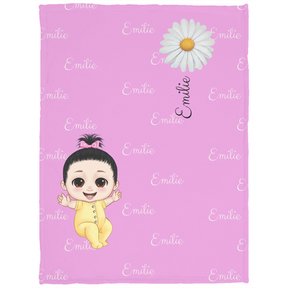 Luxurious Cozy Plush Fleece Named Baby/Toddler Blanket