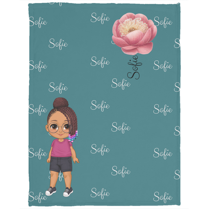 Luxurious Cozy Plush Fleece Named Baby/Toddler Blanket