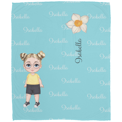 Luxurious Cozy Plush Fleece Named Baby/Toddler Blanket