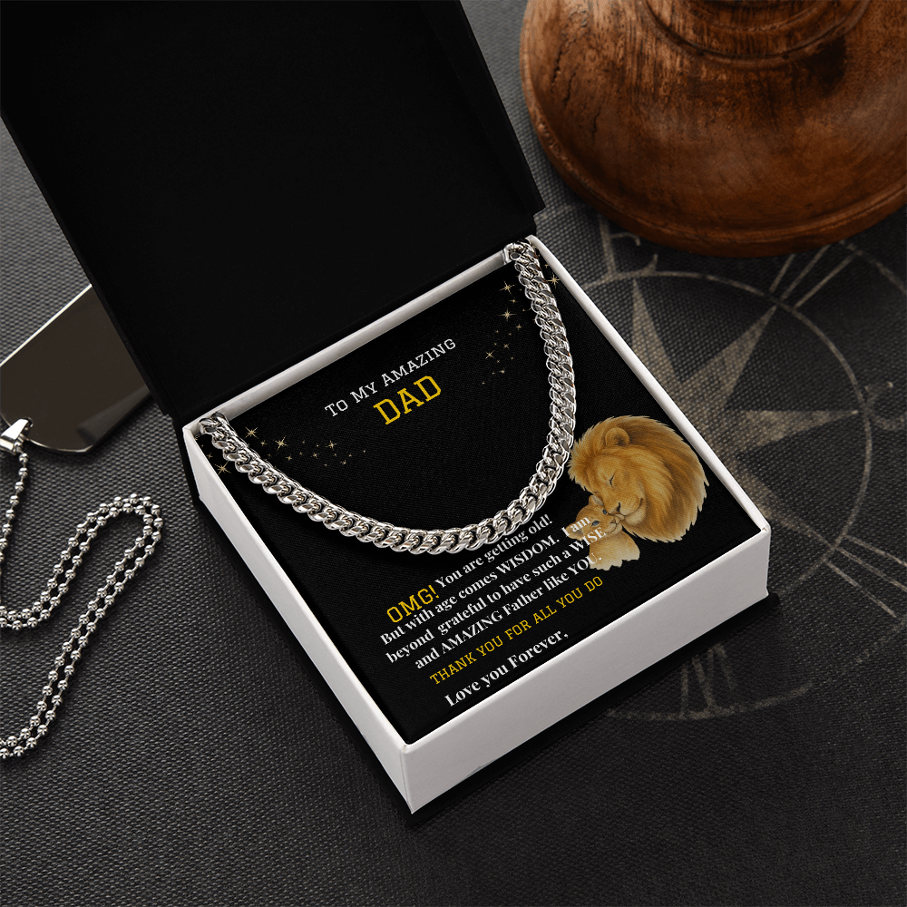 Cuban Link Chain w/ Luxury Box - To My Amazing Dad