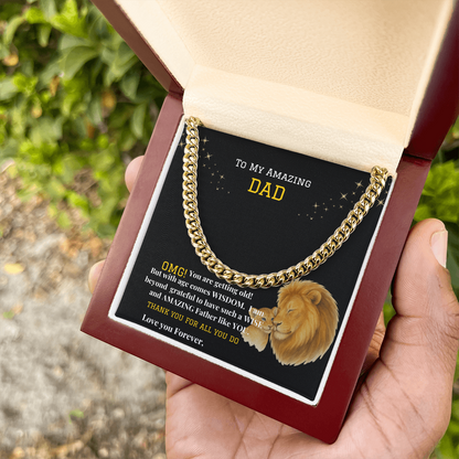 Cuban Link Chain w/ Luxury Box - To My Amazing Dad