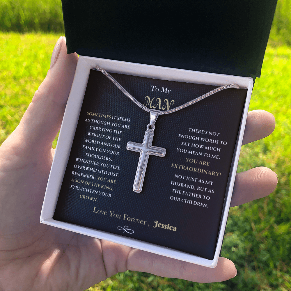 To My Man - Cross Necklace