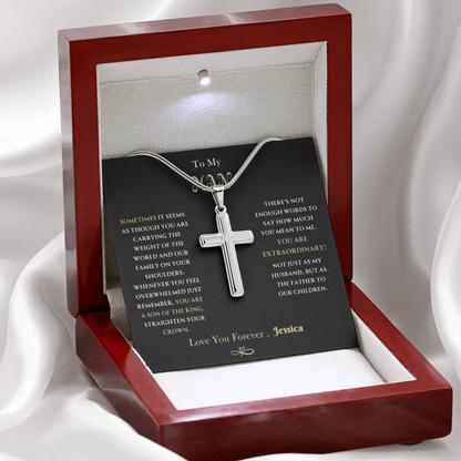 To My Man - Cross Necklace