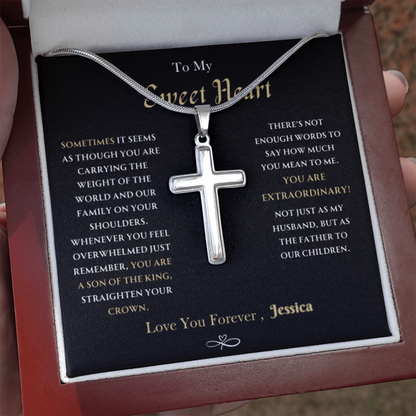 To My Man - Cross Necklace
